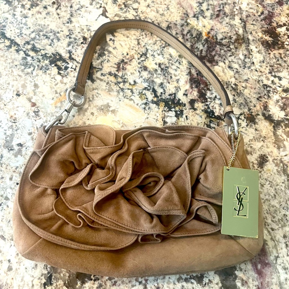 YVES SAINT LAURENT YSL RIVE GAUCHE Tom Ford Nadja Rose Handle Small Shoulder Bag